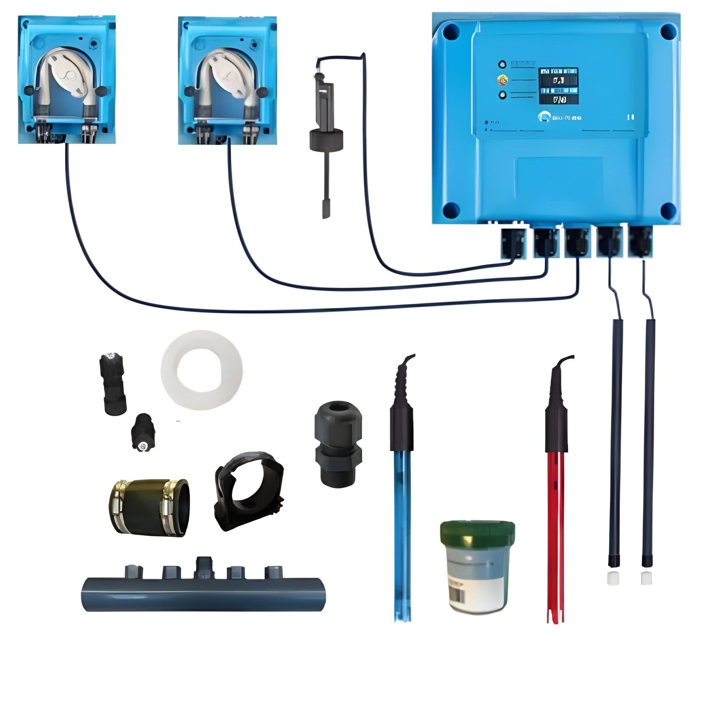 Doseerapparaat vloeibare pH en Chloor regeling - zelfbouwpakket voor zwembad van 10 tot 150m³