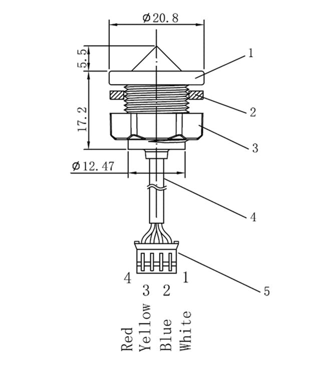 Infrared level detector for various applications - 2.0m cable - 3-wire connection