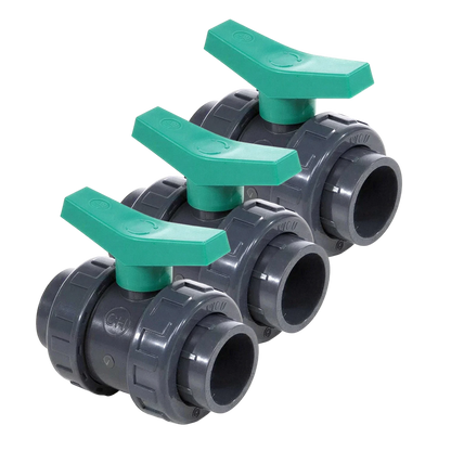 3x 50 mm demountable manual ball valve (3 pieces)
