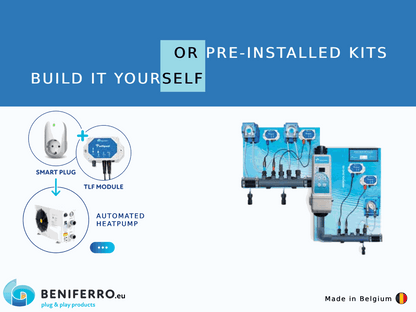 Zoutelectrolyse controletoestel voorgemonteerd met pH en RX regeling en stekker naar vrije keuze