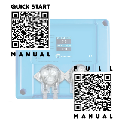 Dosing device for liquid pH and liquid chlorine control - DIY kit  for pool from 10 to 150m³