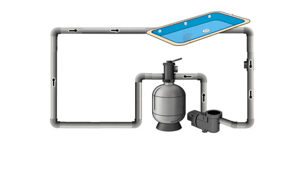 Dosing device for liquid pH and chlorine control - pre-assembled on plate for pool from 10 to 150m³