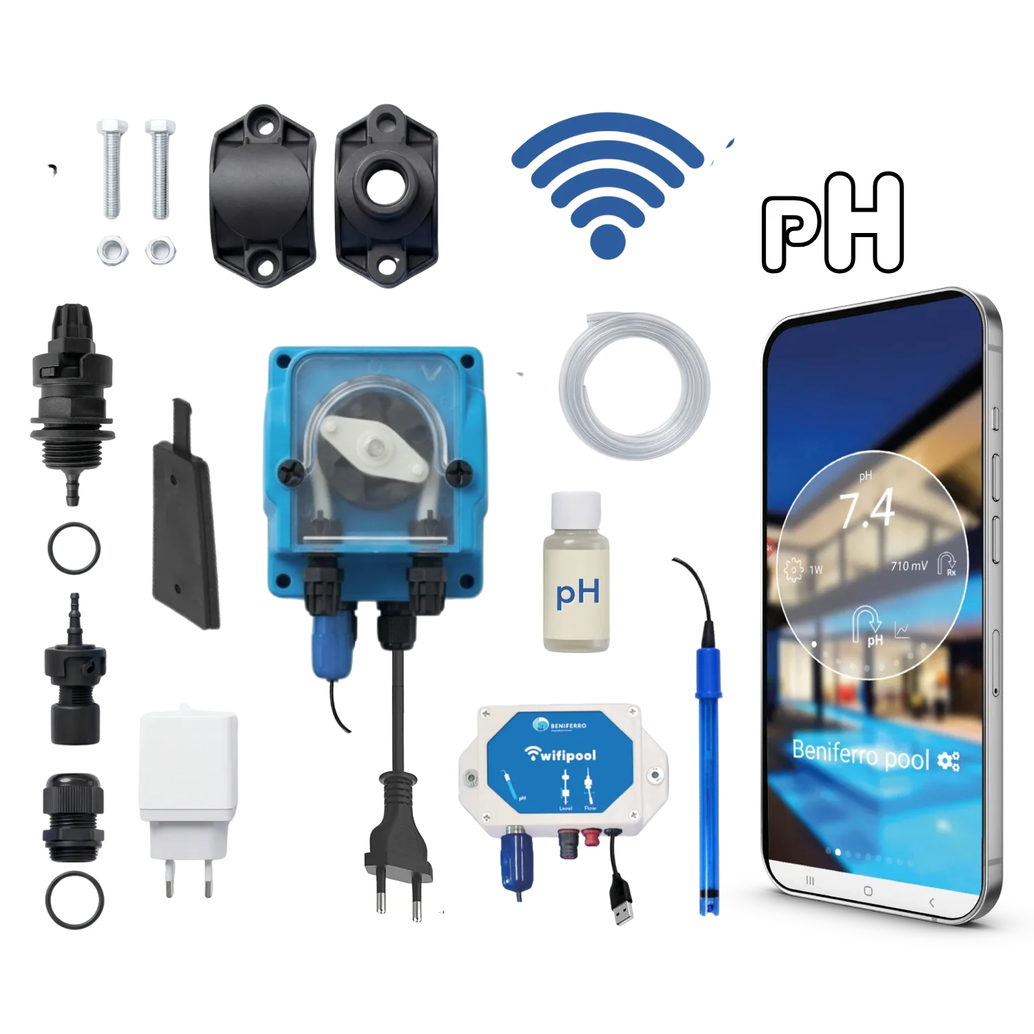 Budget WiFi pH dosing system for pools and spas - DIY 