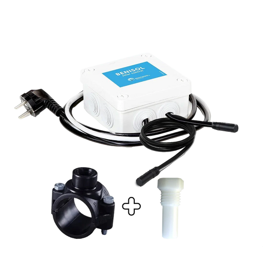 BENISOL Temperature Controller Plug & Play - 2 sensors, 1 temperature sensor housing and clamp saddle