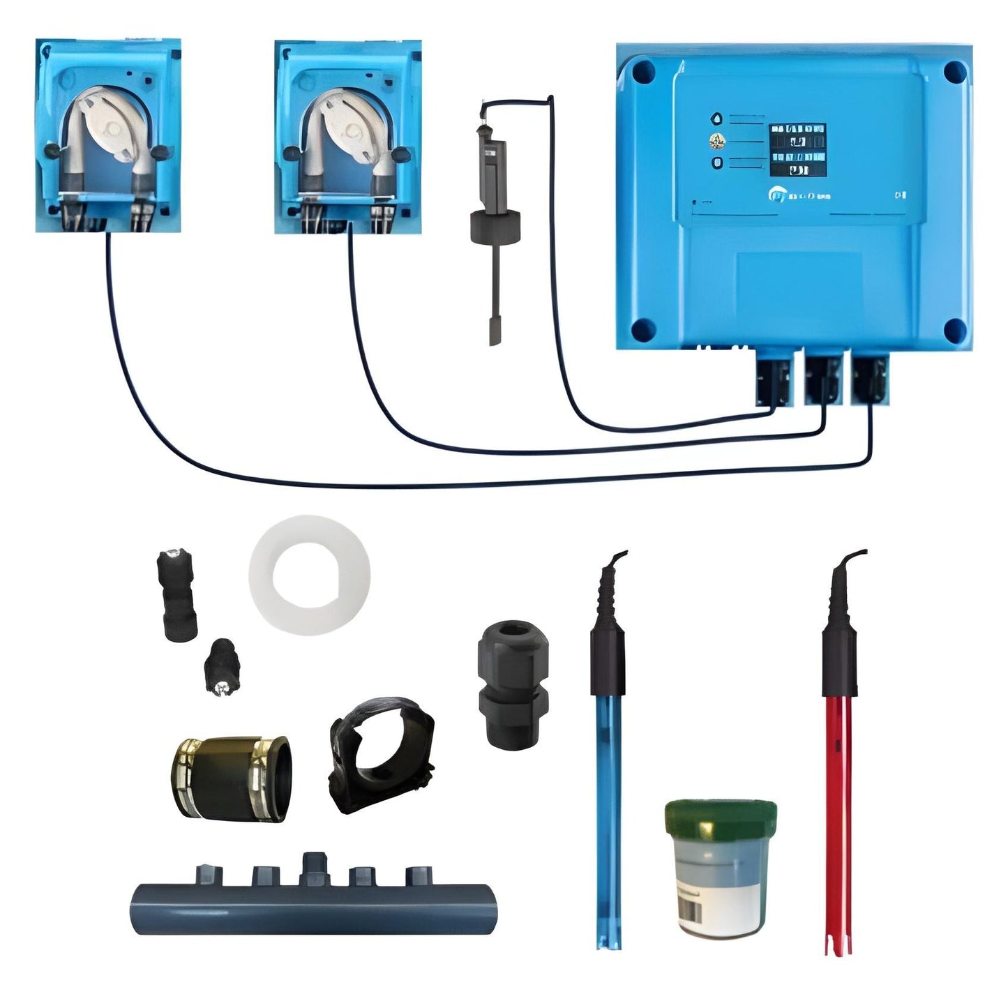 Doseerapparaat vloeibare pH en Chloor regeling - zelfbouwpakket voor zwembad van 10 tot 150m³