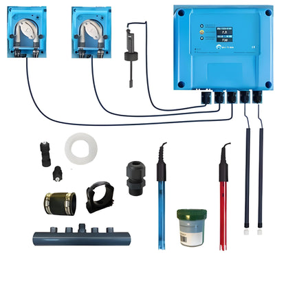 Doseerapparaat vloeibare pH en Chloor regeling - zelfbouwpakket voor zwembad van 10 tot 150m³