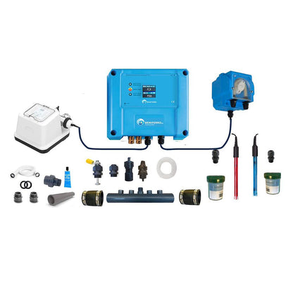 Salt electrolysis EL chlorine generator - DIY kit with pH and RX control