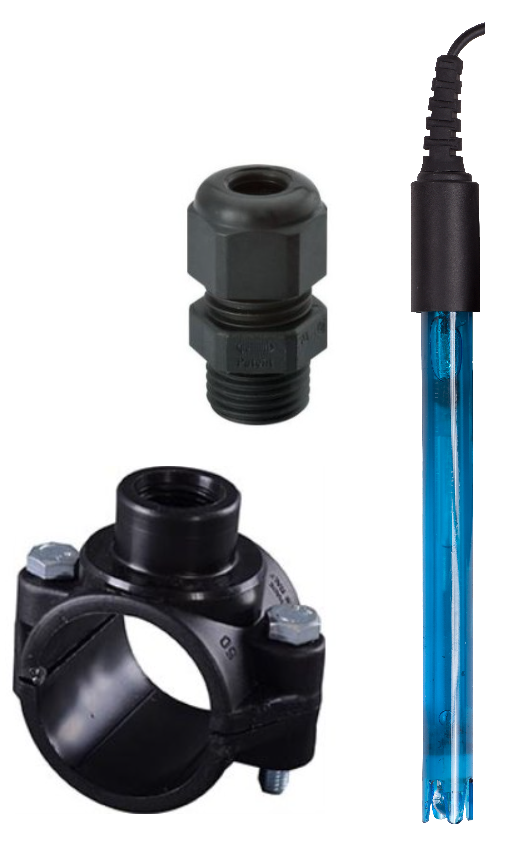 pH probe + tapping saddle + gland DIY kit