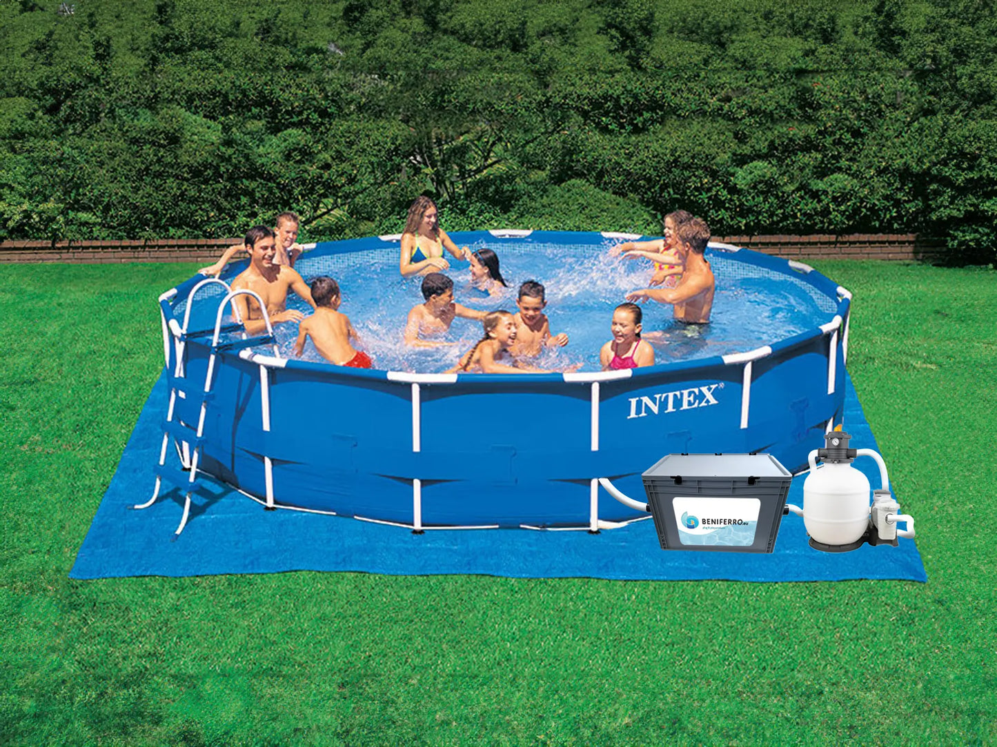 Zoutelektrolyse SR voorgemonteerd in box met PH-, RX- en debiet regeling - zwenbad tot 150m³ - WiFi | Display - Niveau regeling in optie