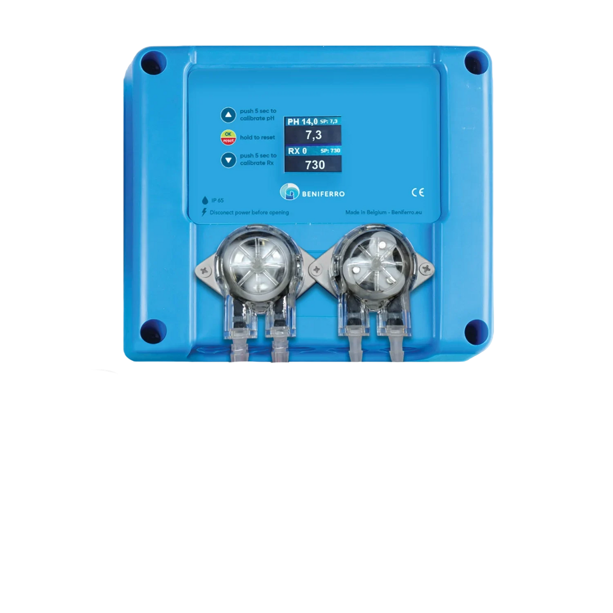 Dosing device for liquid pH and liquid chlorine control - DIY kit  for pool from 10 to 150m³