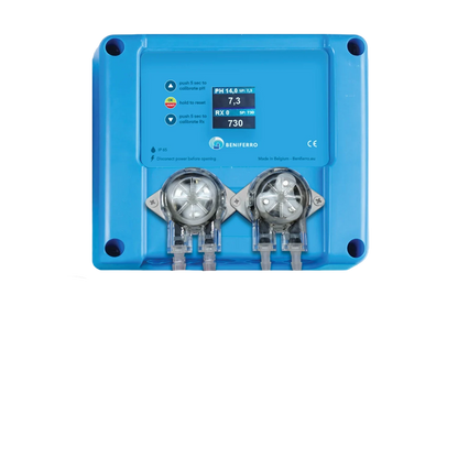 Dosing device for liquid pH and liquid chlorine control - DIY kit  for pool from 10 to 150m³