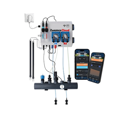 Pool Twin PRO ZwemcoCloud - flow/level switch - 2 temp probes, 2x 220V plugs - pool up to 150m³