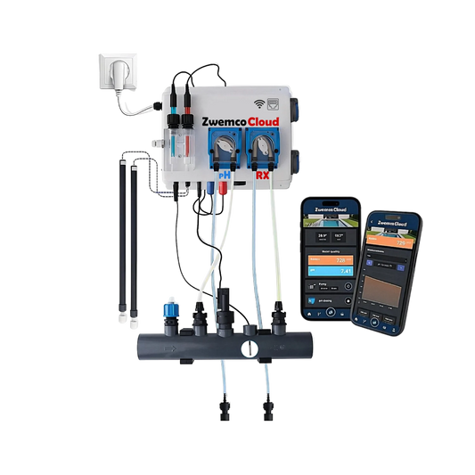 Pool Twin PRO ZwemcoCloud - flow/level switch - 2 temp probes, 2x 220V plugs - pool up to 150m³