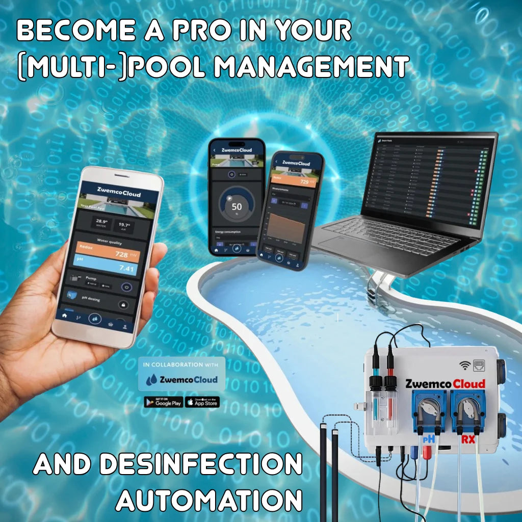 Pool Twin PRO ZwemcoCloud - flow/level switch - 2 temp probes, 2x 220V plugs - pool up to 150m³
