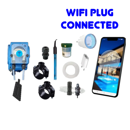 WiFiPOOL UNO-P pH doseerpomp - complete installatiekit - zwembad tot 150m³