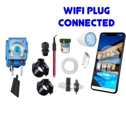 WiFiPOOL UNO-P RX Chloor doseerpomp - complete installatiekit - zwembad tot 150m³